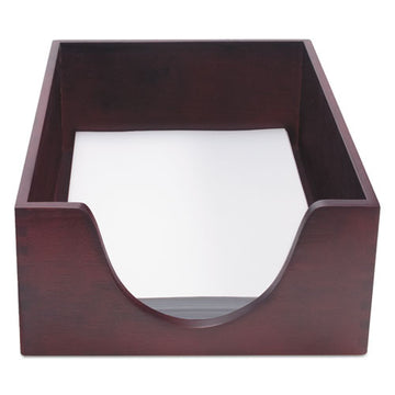 Carver™ Double-deep Hardwood Stackable Desk Trays, 1 Section, Legal Size Files, 10.13" X 12.63" X 5", Mahogany freeshipping - TVN Wholesale